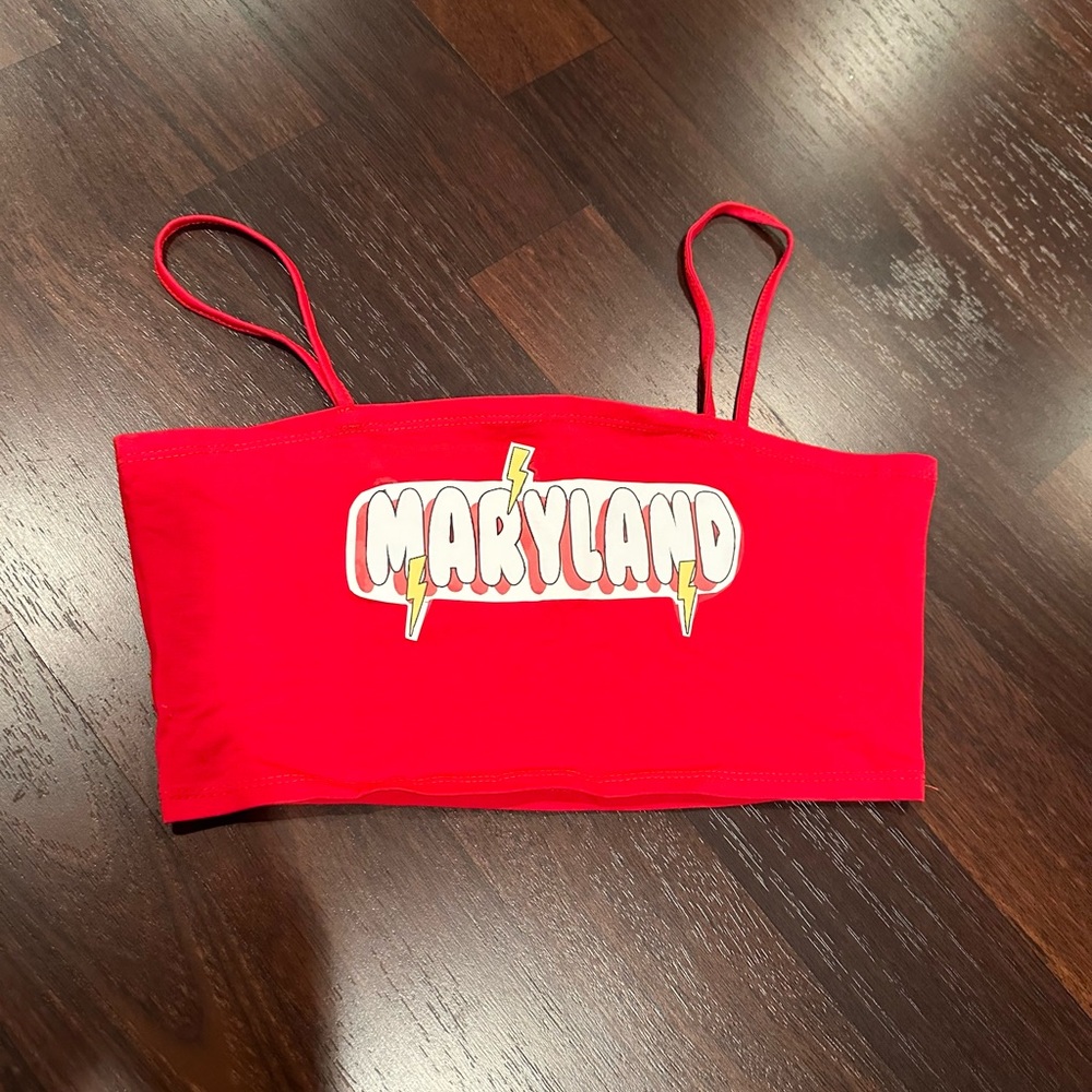 UMD Lightning Bolt Crop Tank
